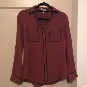 Burnt orangeish brown button down
